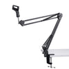Adjustable Microphone Boom Arm with Table Mount and Mic Clip