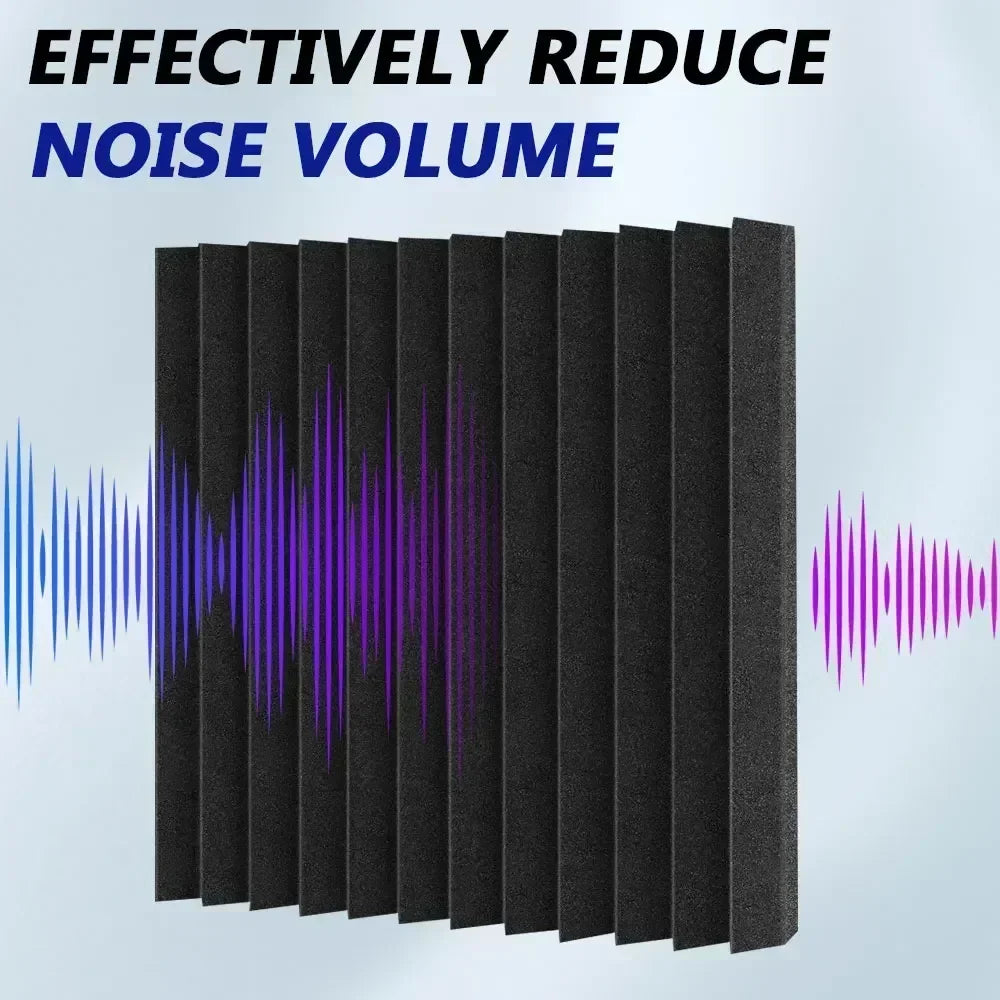 50-Pack Acoustic Foam Panels for Soundproofing and Studio Treatment