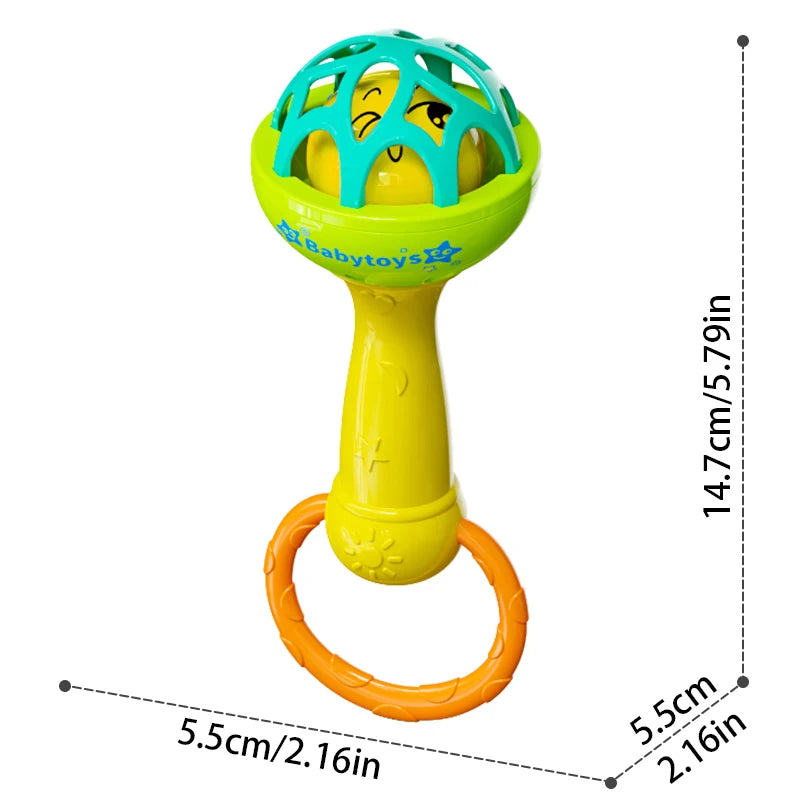 Baby Sensory Rattle Toy Set with Spinning Stacker