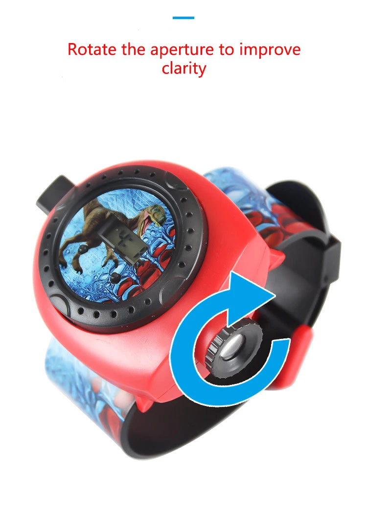 Kids 3D Dinosaur Projection Watch with Luminous Display