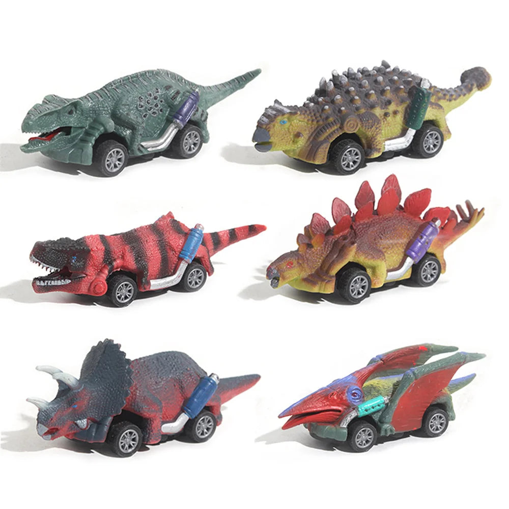 Dinosaur Pull-Back Toy Car Set for Kids