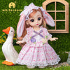 16cm Articulated Fashion Doll with Big Eyes and Dress-Up Outfit