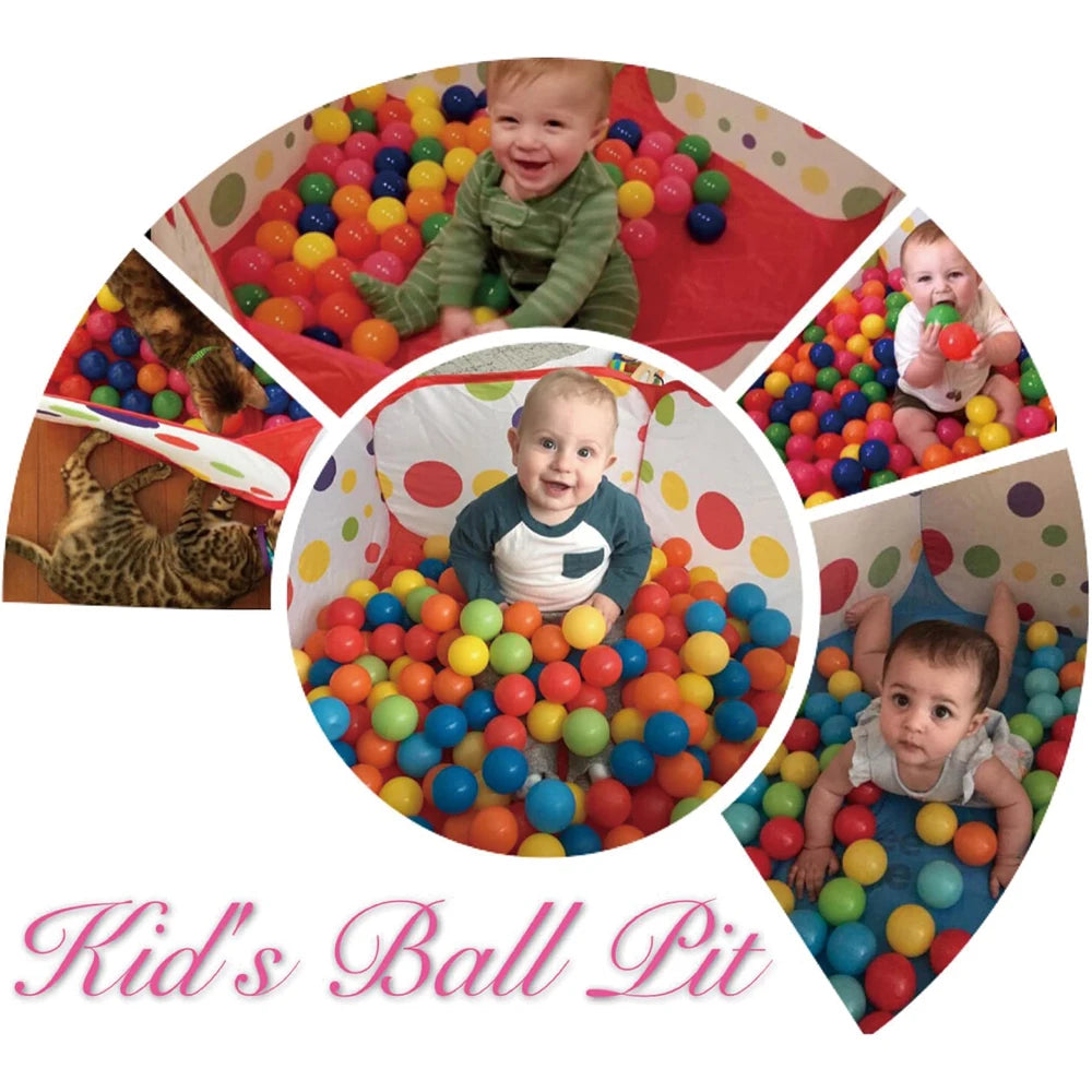 Kids' Foldable Ball Pit Play Tent with Storage Basket