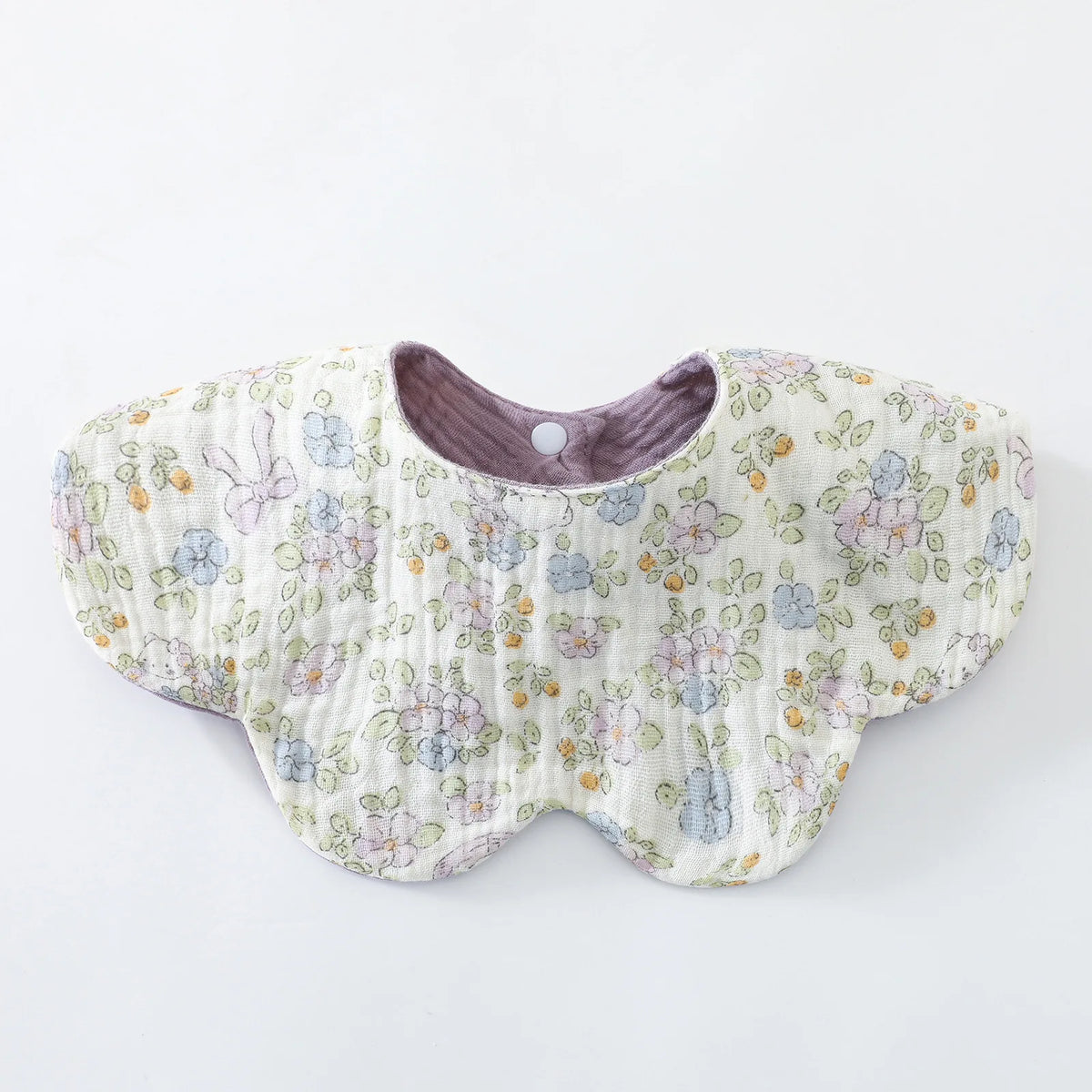 6-Layer Cotton Baby Bib with Reversible Design