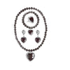 A set of five princess jewelry accessories featuring various beads, pendants, and charms.