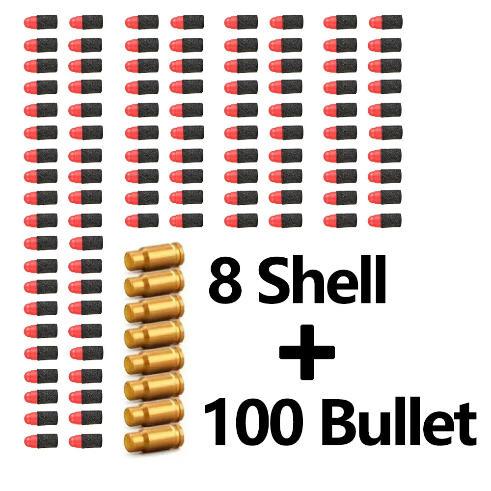 Soft Bullet Toy Pistol with Ejecting Shells