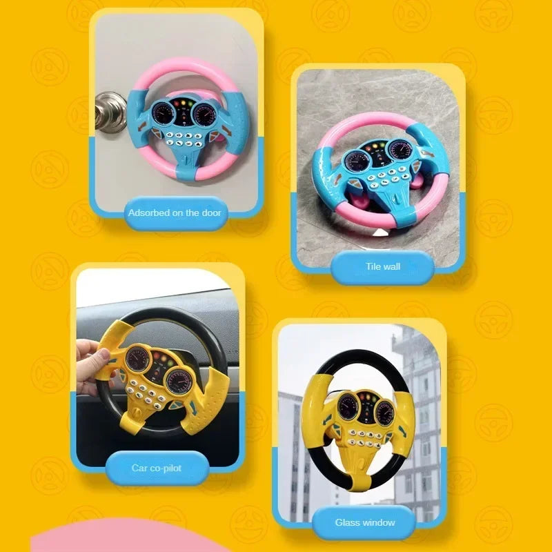 Interactive Steering Wheel Toy with Lights & Sounds for Toddlers