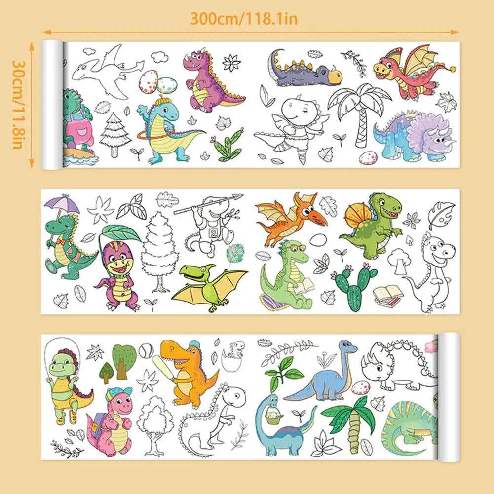 Kids' Creative Drawing Scroll with Fun Themes