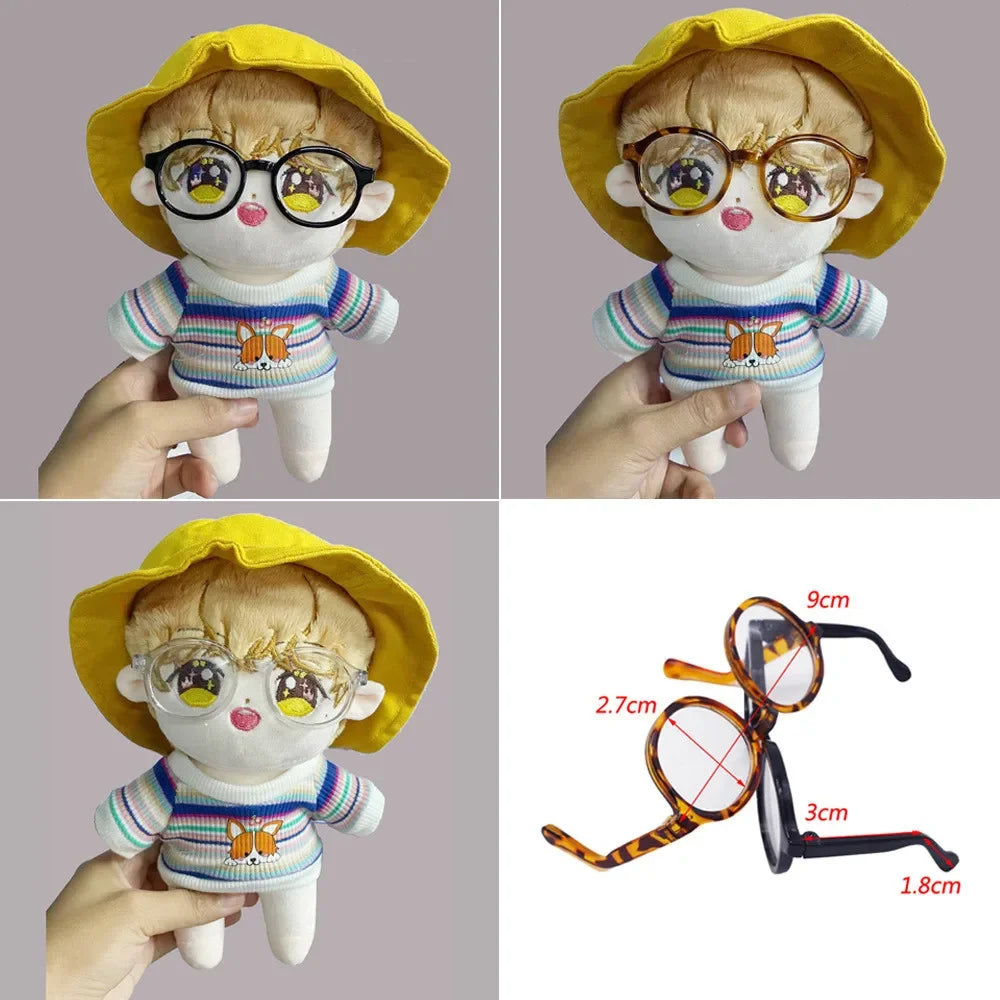 Transparent Plastic Sunglasses for Labubu Dolls (15cm/20cm)