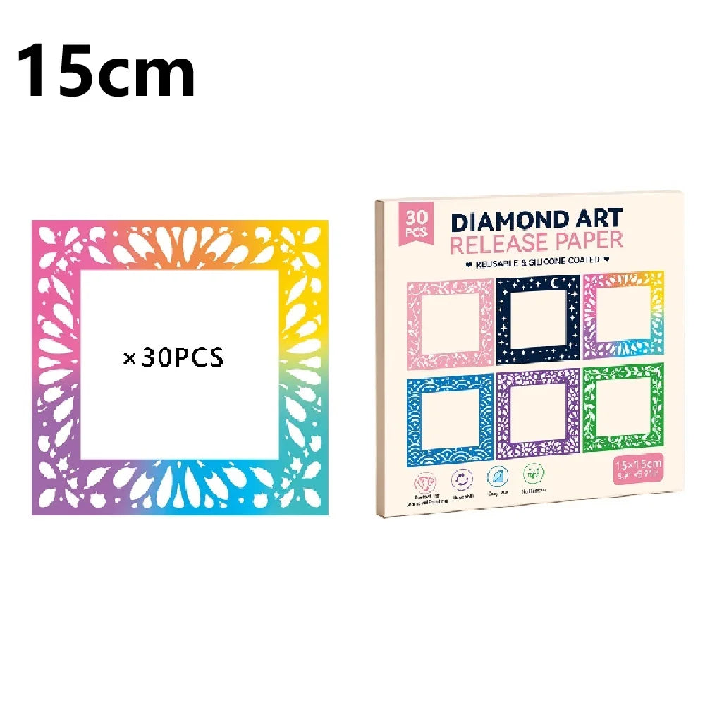 Box of 30 sheets of reusable non-stick release paper for diamond painting