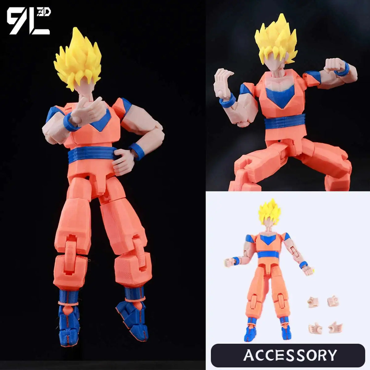 A fully articulated 14cm action figure of Yuji Itadori from Jujutsu Kaisen in orange and blue.