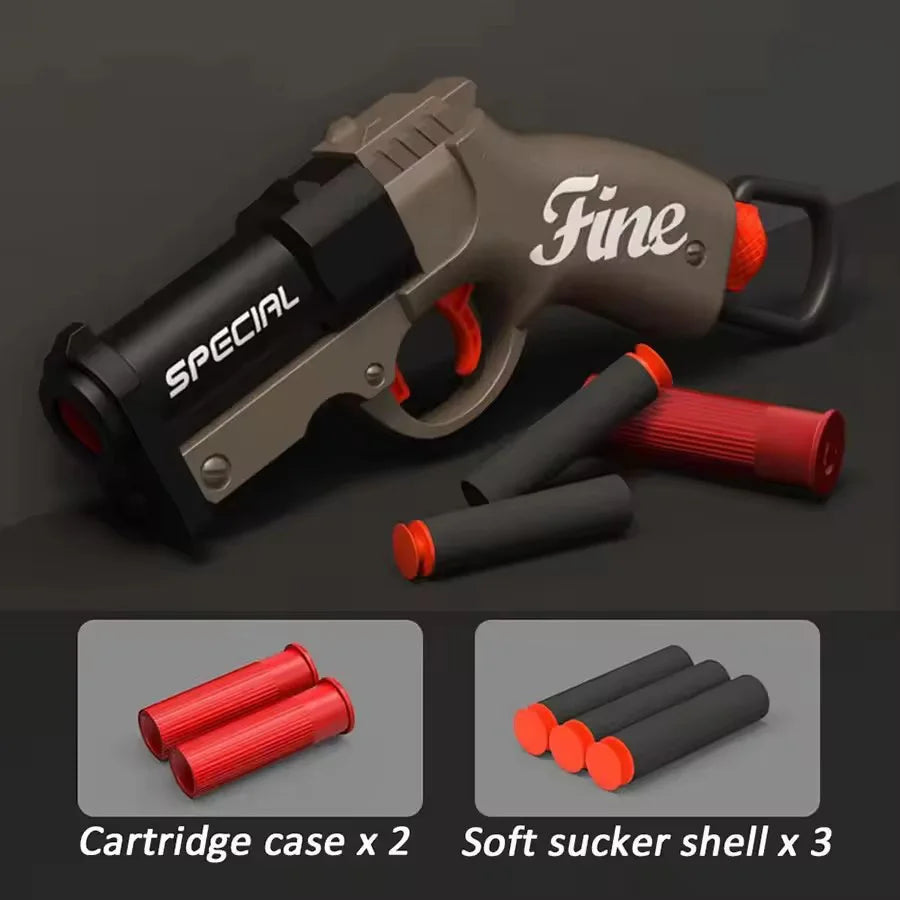 Mini Shell-Ejecting Toy Rifle with Soft Bullets