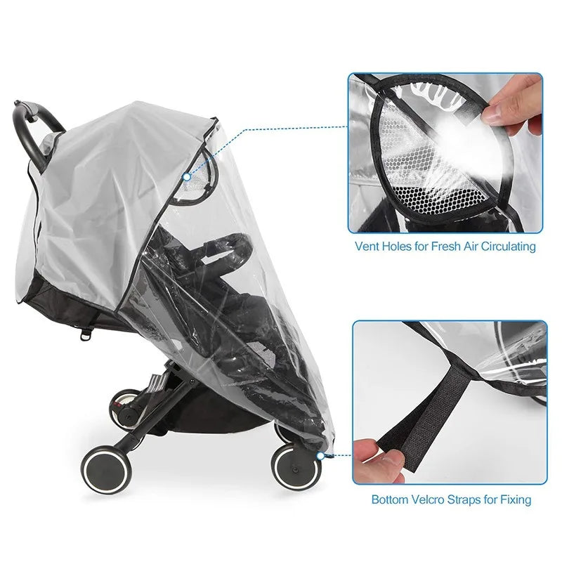 Transparent Waterproof Stroller Rain Cover for Baby