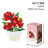 A box of 165 miniature red and yellow flower bouquets, measuring 76x70x101mm.