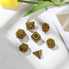 7-Piece Polyhedral Dice Set with Dual-Color Design for RPG and Tabletop Games