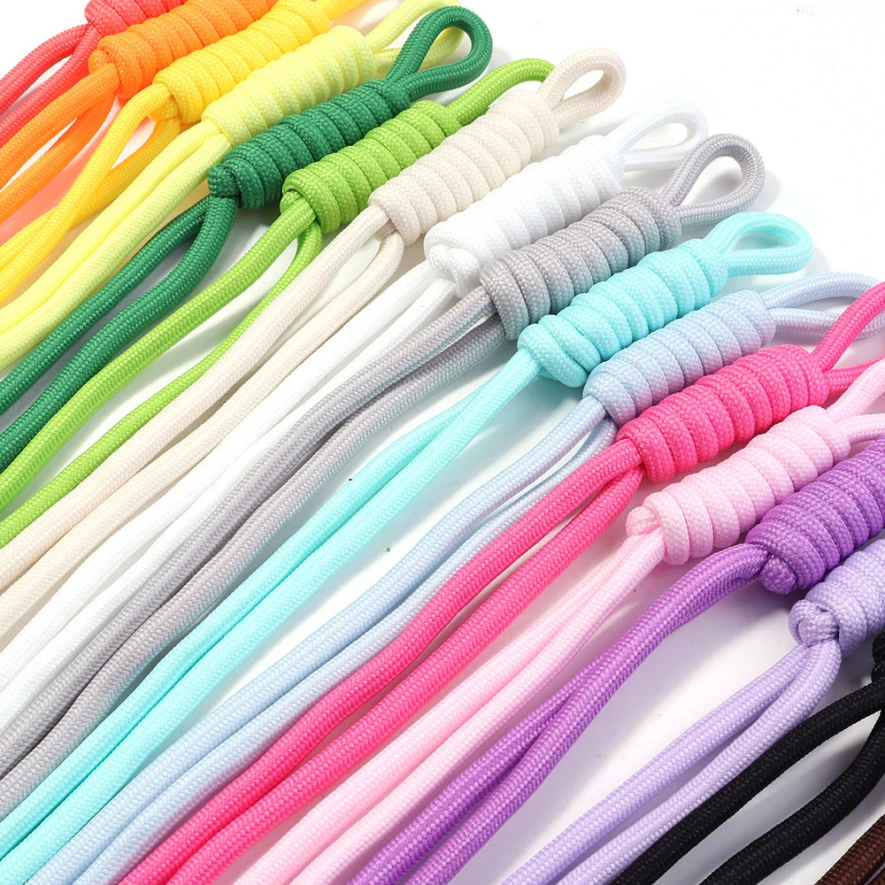 Colorful Braided Nylon Lanyard Keychains for DIY Projects