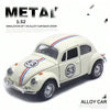 Classic Volkswagen Beetle Die-Cast Model Car with Pull-Back Action