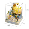 DIY Wooden Miniature House Kit with LED Lighting