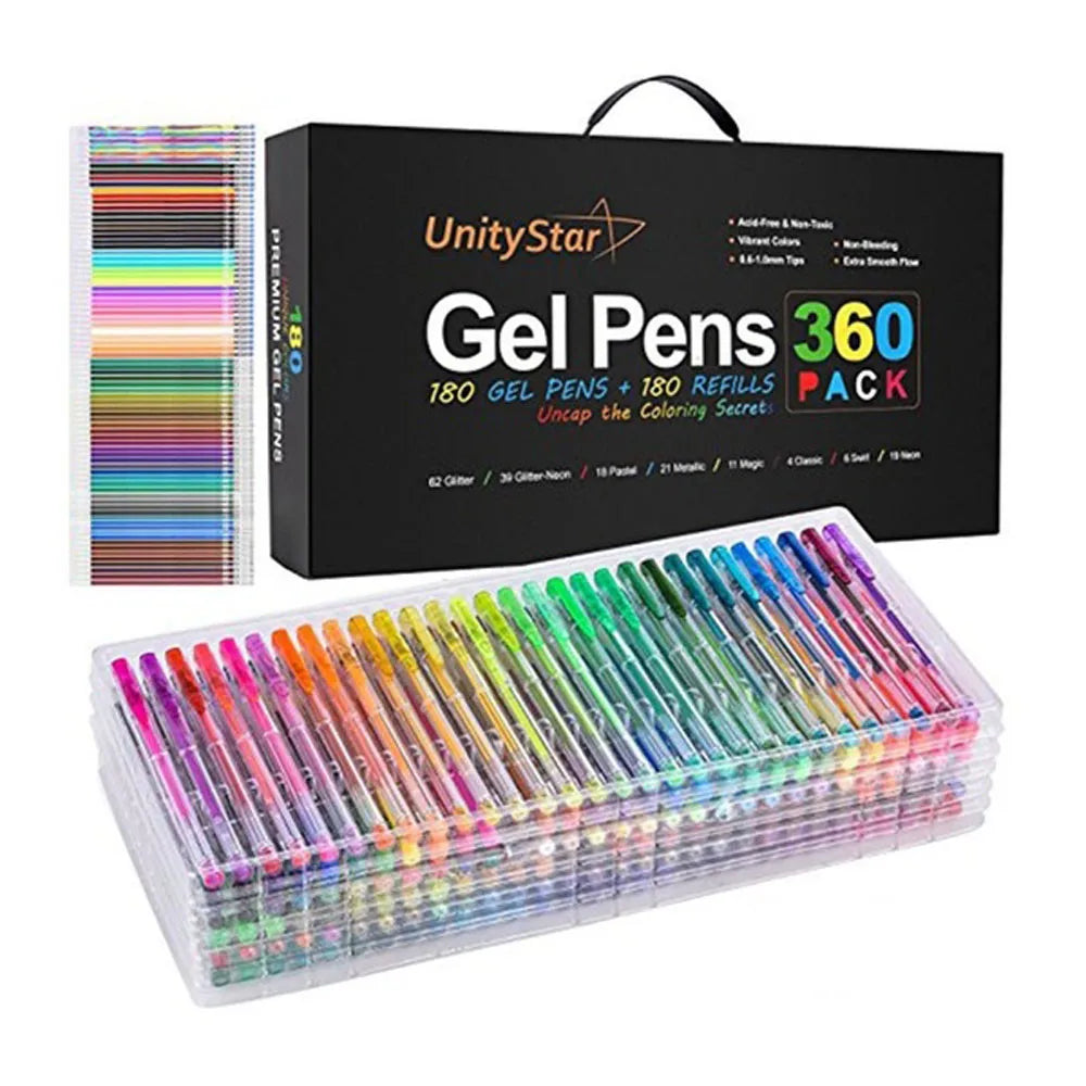 Gel Pen Refills Set – Glitter, Metallic & Neon Ink