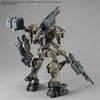 A detailed plastic model kit of the Bandai 30MM Armored Core VI: VP-40S Steel Haze Nightfall Mecha, painted in gray and dark 