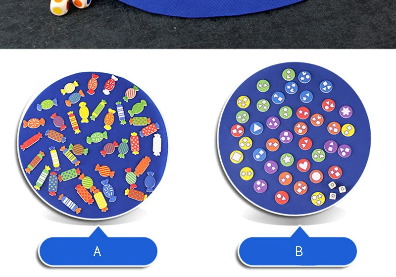 Wooden Candy Matching Game for Kids – Color & Shape Memory Toy