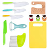 Kids Safe Cooking Set with Wooden Knife and Cutting Board