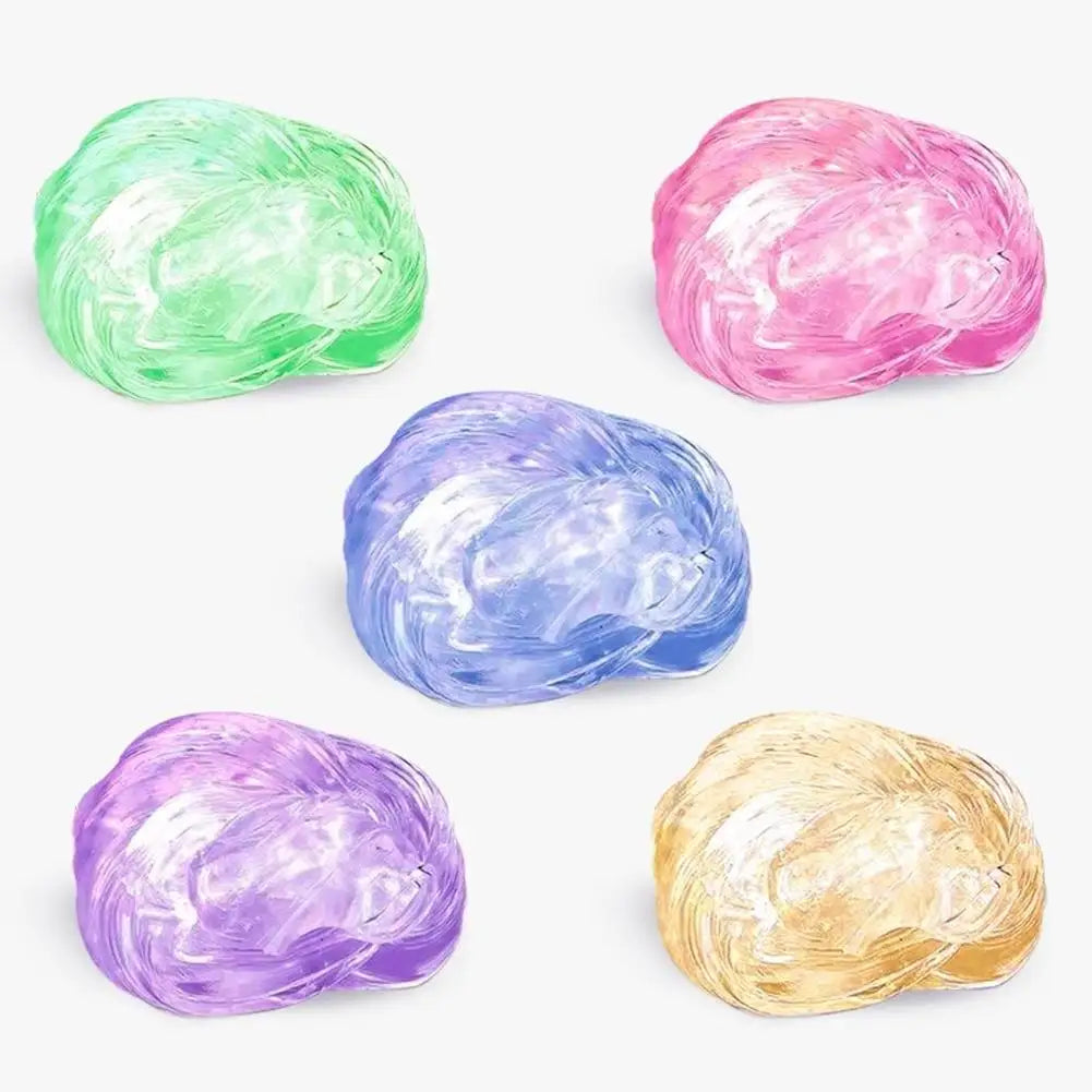 Crystal Clear Sensory Putty with Tin – Stress Relief & Bouncing Toy