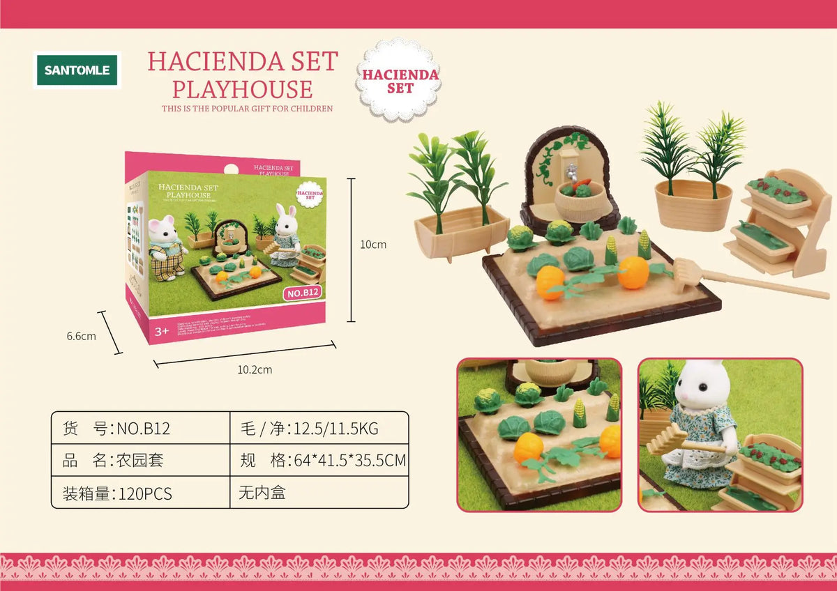 Forest Animal Miniature Dollhouse Furniture Set – 1/12 Scale Bedroom, Kitchen & Bathroom Decor