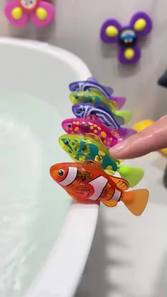 Glowing Robotic Fish Toy with Water-Activated Swimming