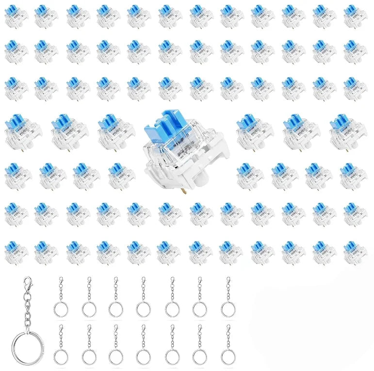 Tactile Blue Mechanical Switch Kit for 3D Printed Clickers