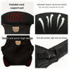 Black baby carrier featuring a foldable neck support pad, anti pinch thigh design, and anti slip buckle.