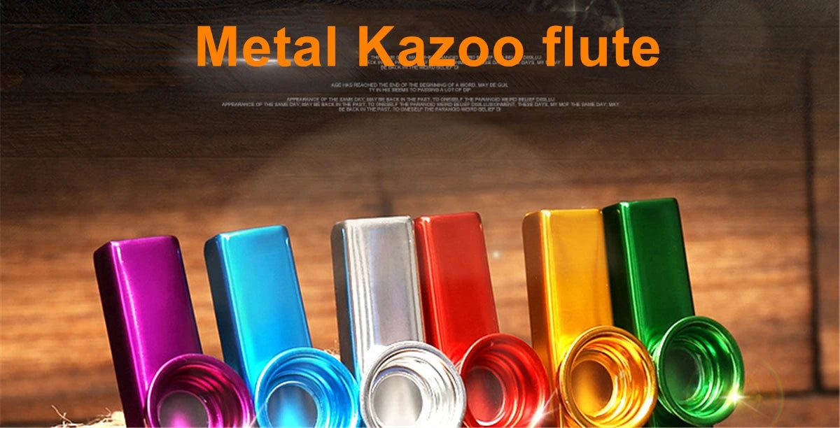 Silver Aluminum Kazoo with Vibrating Membrane