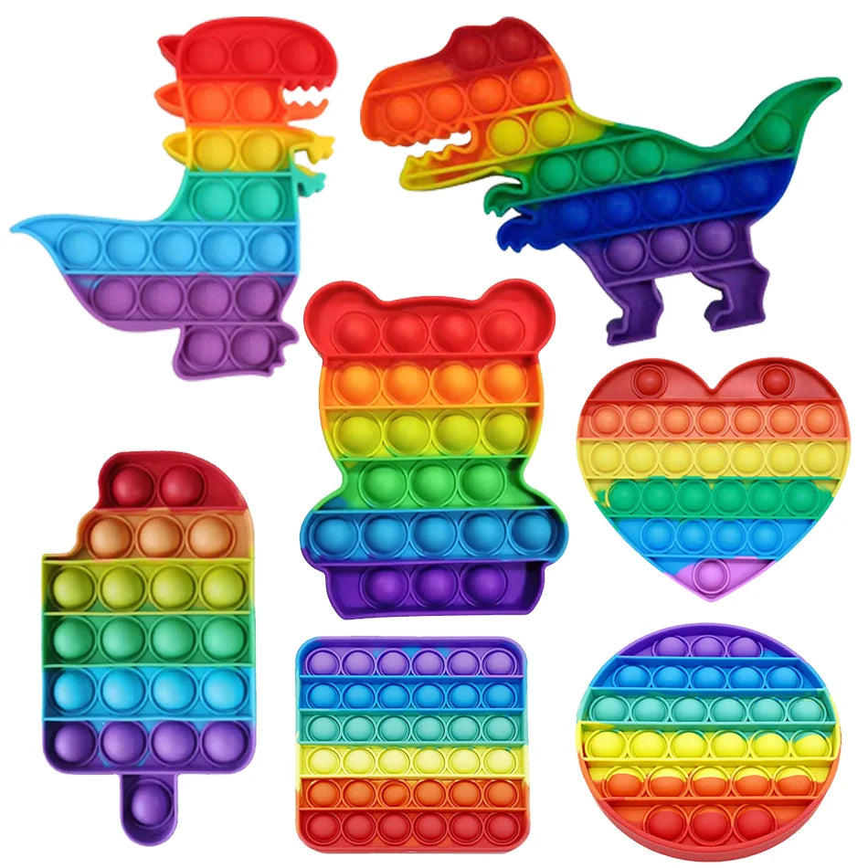 Rainbow Pop Sensory Fidget Toy for Stress Relief