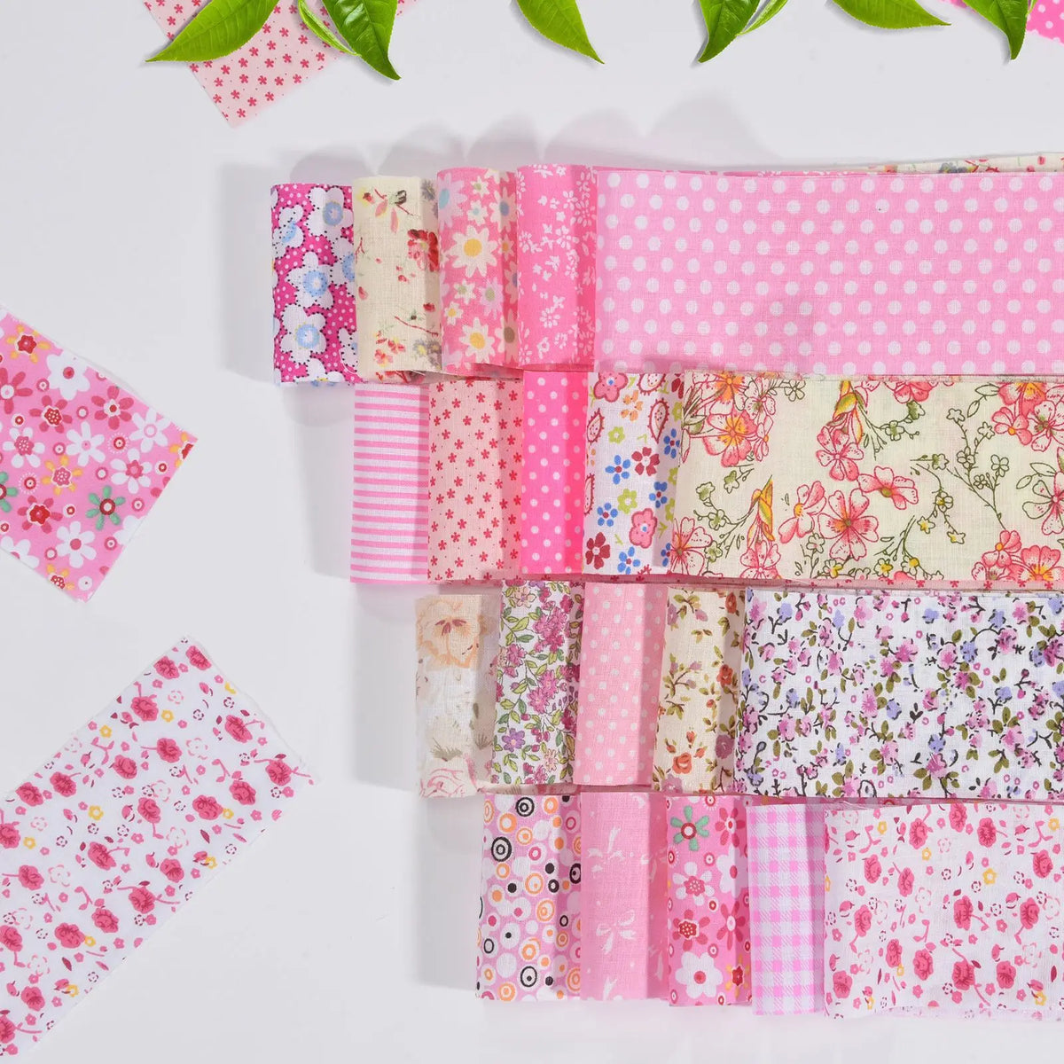 Pre-Cut Pink Cotton Jelly Rolls for Quilting & DIY Sewing