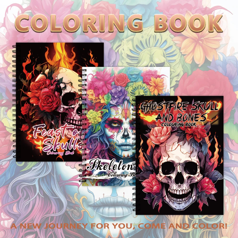 Spiral-Bound Adult Coloring Book – 30 Sheets of Premium Thick Paper