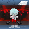 A light blue plush doll resembling a character from Alien Stage is standing on a stage with red lights in the background.