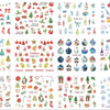 A collection of festive Christmas designs and seasonal motifs for nail art stickers.