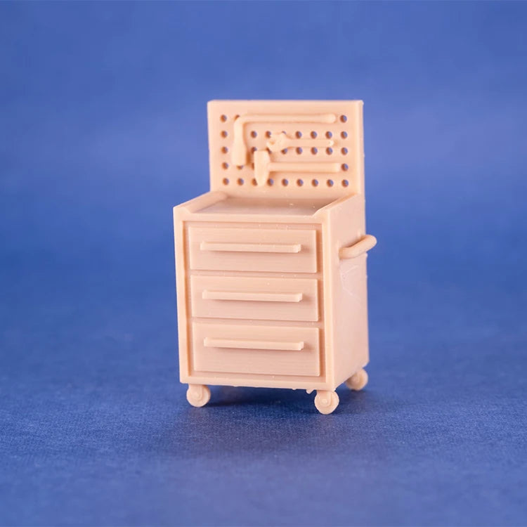 1/64 Scale Resin Tool Cabinet Set for Diorama Scenes