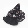 Black witch hat and ruffled skirt costume set for 17cm dolls