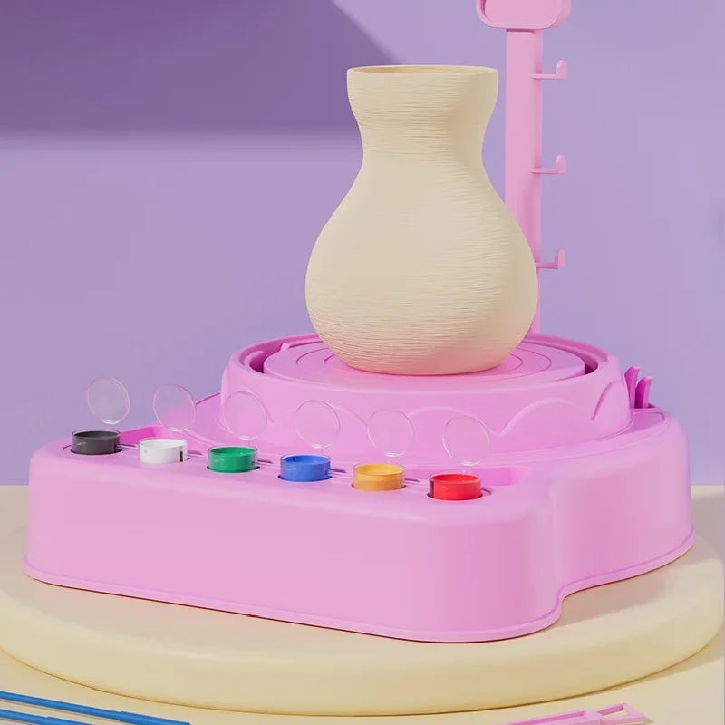 Electric Pottery Wheel with Detachable ABS Basin for Clay Crafting