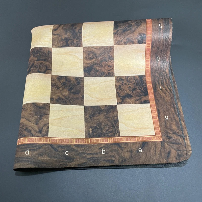 Large 52cm Foldable Chess and Checkers Board – Soft, Rollable, Tournament-Style