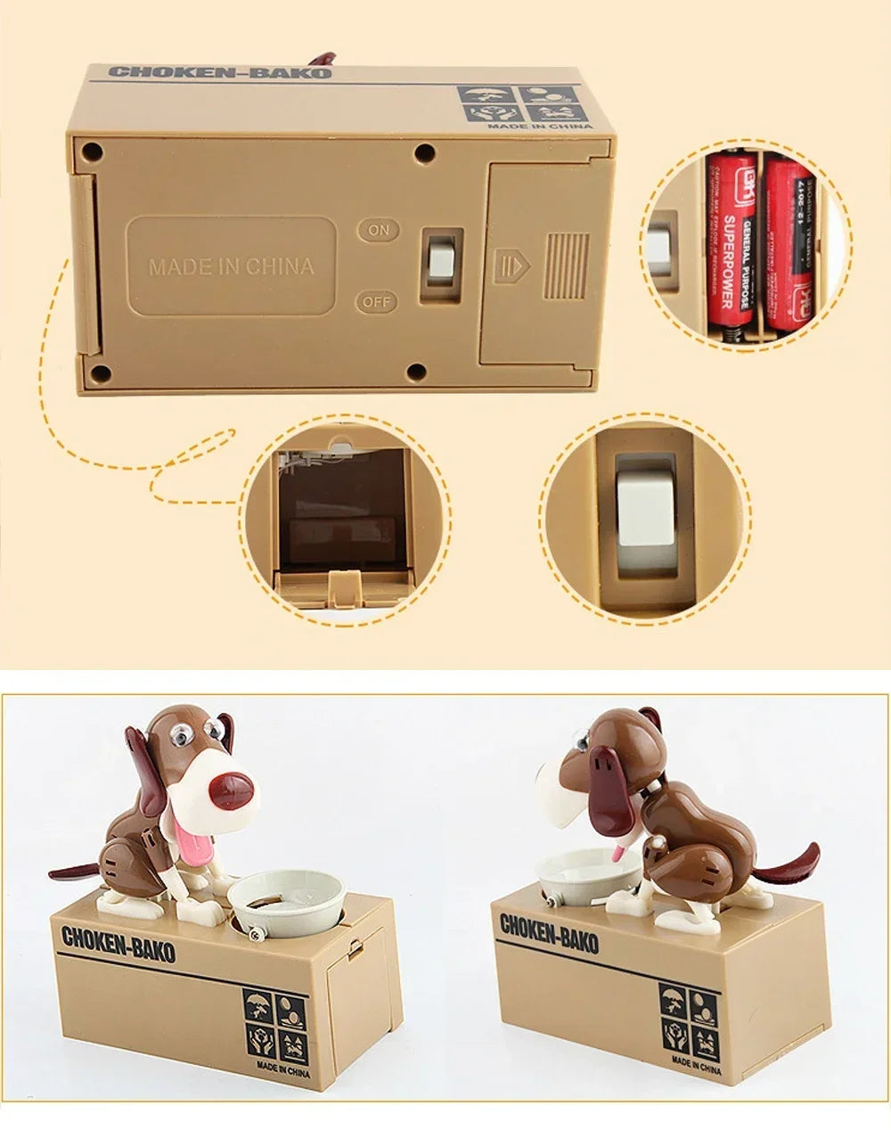Interactive Robot Dog Piggy Bank for Kids