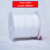 White nylon knotting cord with a 50-meter length coiled on a white surface.