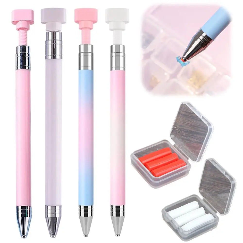 Ergonomic Diamond Painting Pen with Refillable Wax