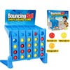 A blue bouncing ball shots board game with multiple colored balls inside for kids and family