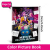 Color picture book featuring anime girls Lumi, Mila, and Zoi in a demon hunters theme.