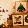 Festive Christmas Pearl Diamond Painting Kit with Frame