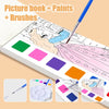 Watercolor Painting Book with Brush — Portable Art Kit for Kids
