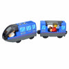 Magnetic Wooden Train Set with Locomotive and Two Carriages