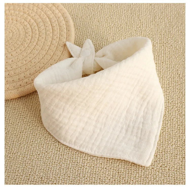 Soft Cotton Muslin Baby Bandana Bibs (4-Pack) for Feeding & Teething